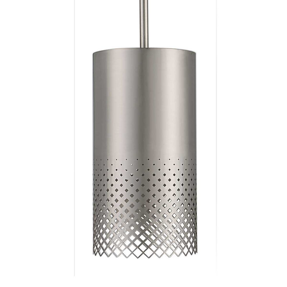 Manheim Satin Nickel Cylinder Pendant with Ombre