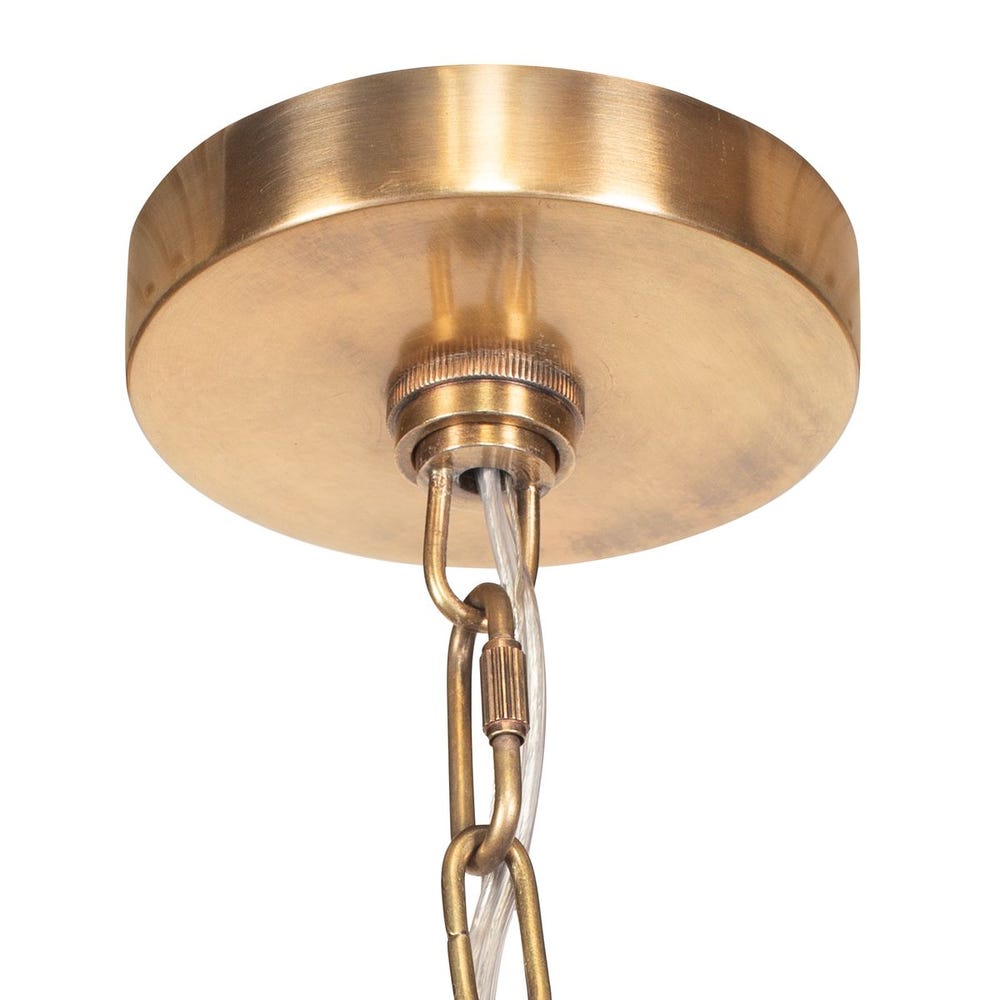 Rotorua Seagrass Pendant with Antique Brass Accents